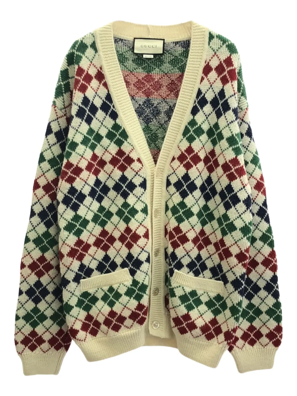 2010s argyle cardigan