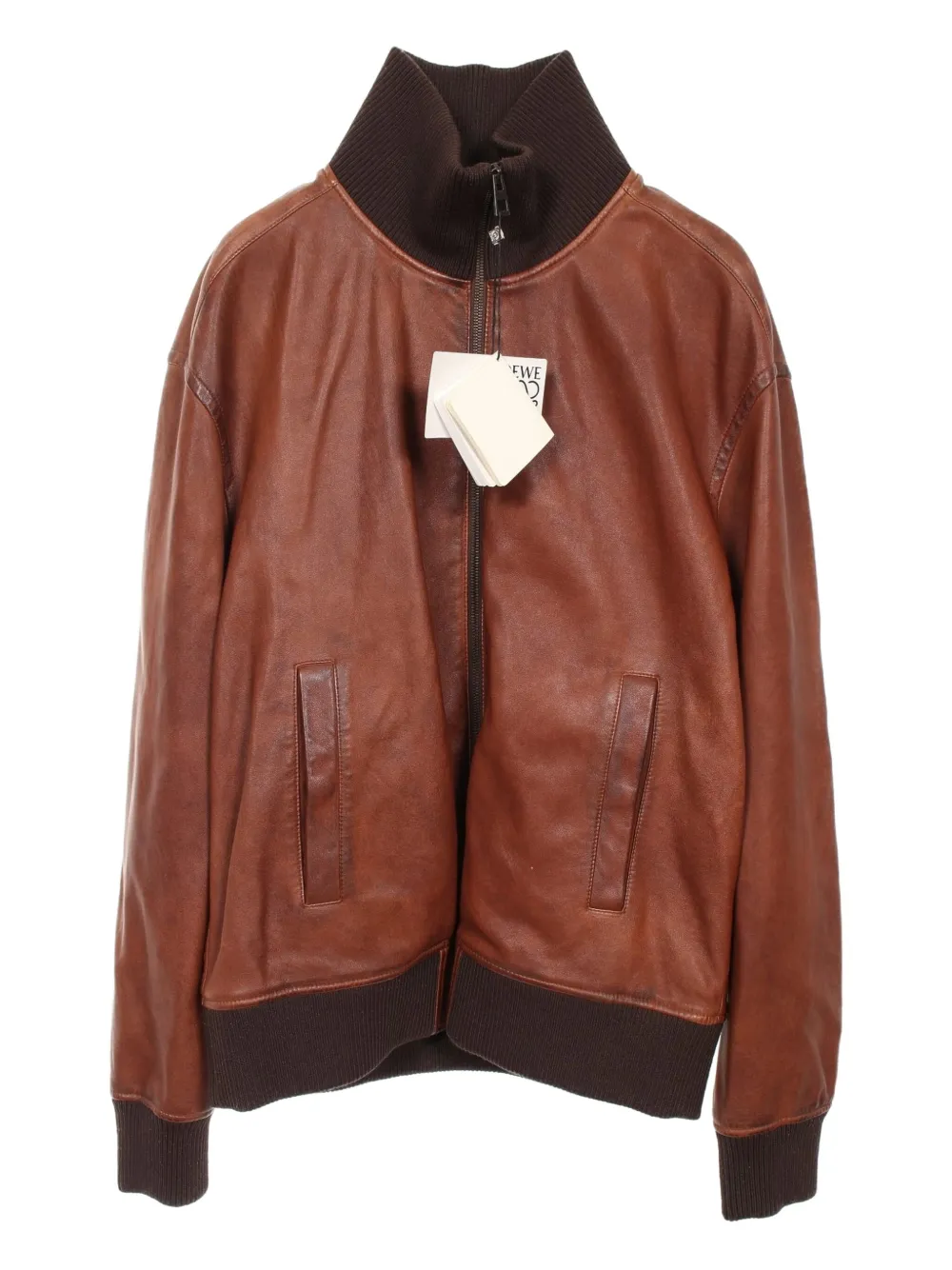 2020s zip-up leather jacket