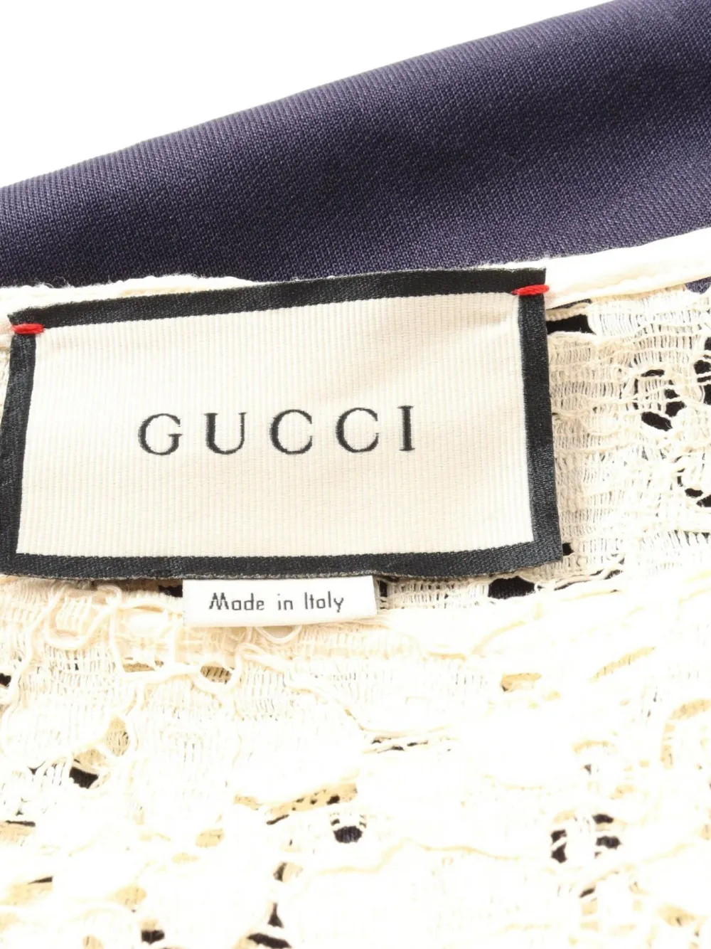 Pre-owned Gucci 2010s Interlocking G Lace Dress In Blue
