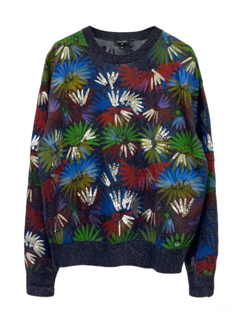 CHANEL Pre-Owned 2000s floral-patterned sweater