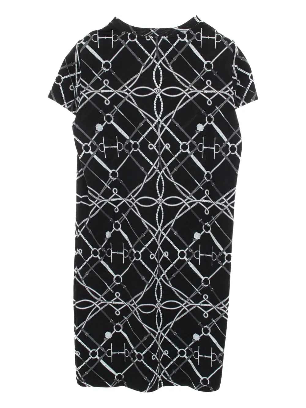 Hermès Pre-Owned 2010s jurk met patroon - Zwart
