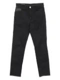 Hermès Pre-Owned 2010 leather-trim jeans - Black
