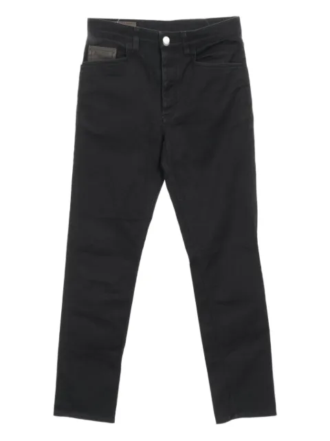 Hermès Pre-Owned 2010 leather-trim jeans
