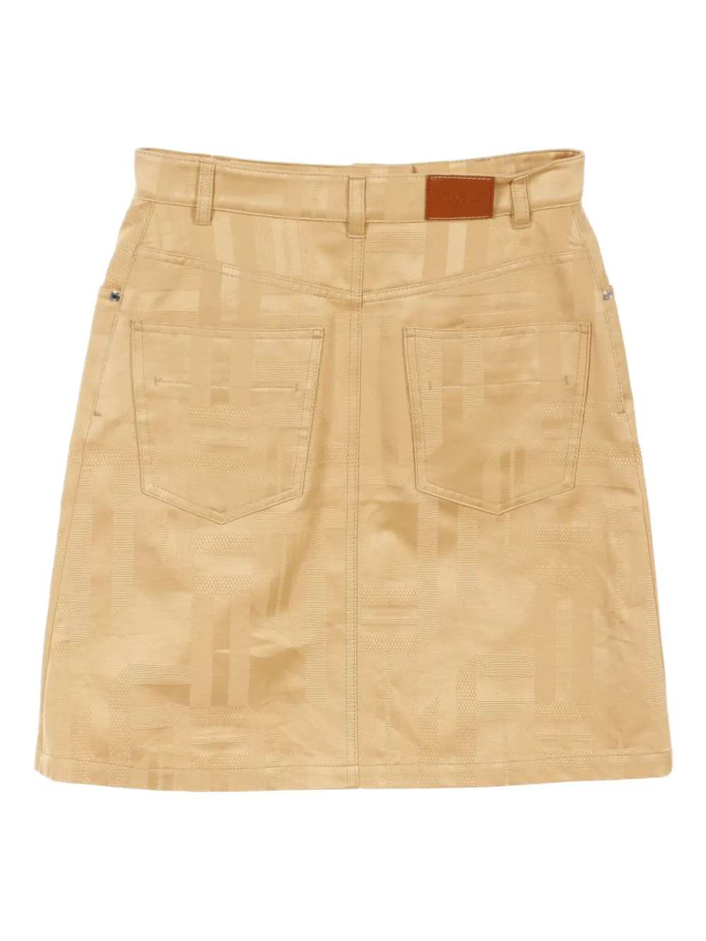 Hermès Pre-Owned 2010s katoenen rok met knopen - Beige