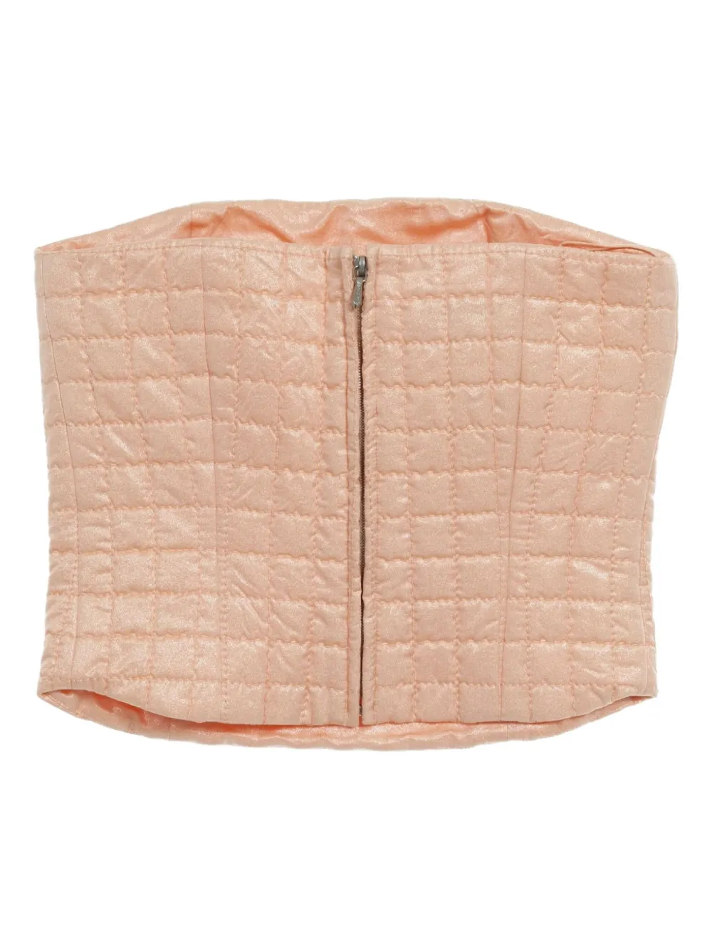 Pre-owned Chanel 1986-1988 Chocolate Bar Bustier Top In Pink