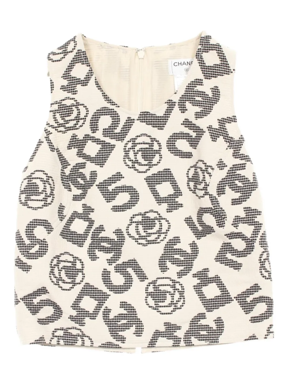 CHANEL Pre-Owned 1986-1988 Coco Mark Camellia top | Image 2