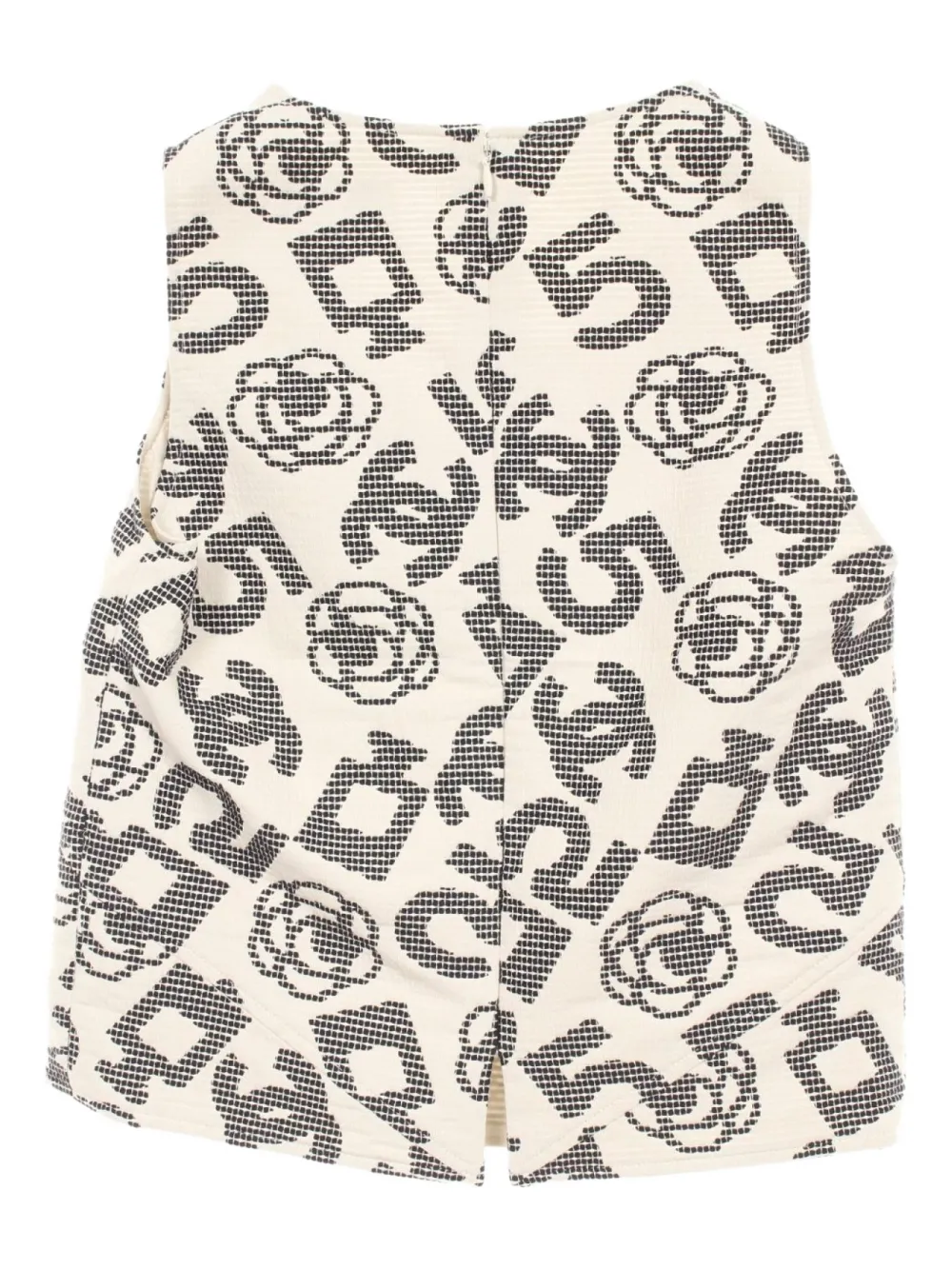 CHANEL Pre-Owned 1986-1988 Coco Mark Camellia top | White | Image 1