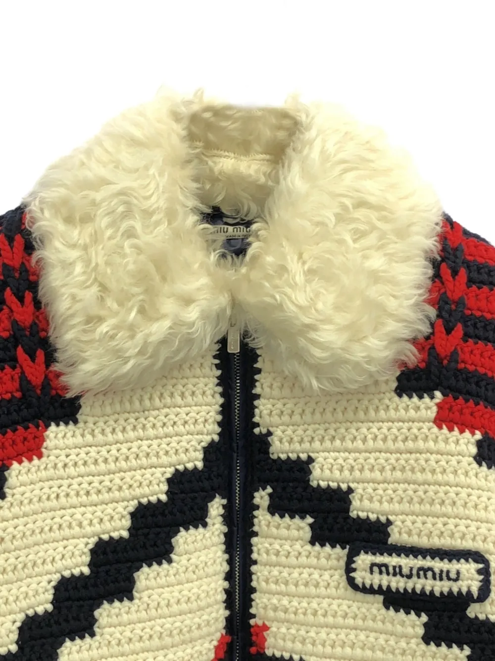 Pre-owned Miu Miu 2010 Crochet-knit Jacket In Black