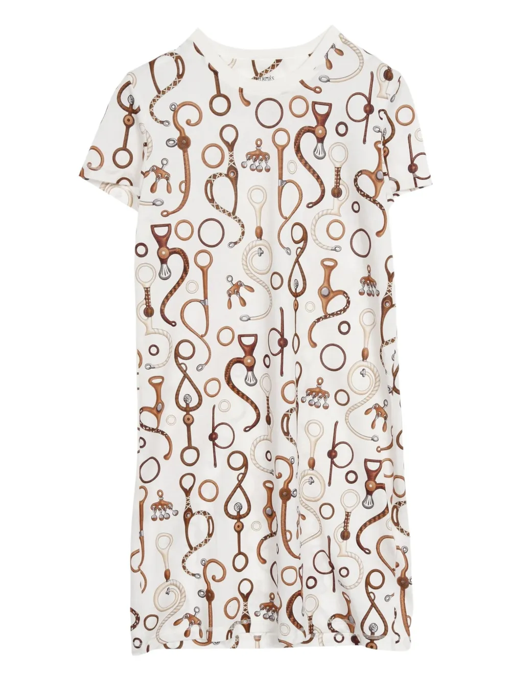 Hermès Pre-Owned 2010s jurk met patroon - Wit