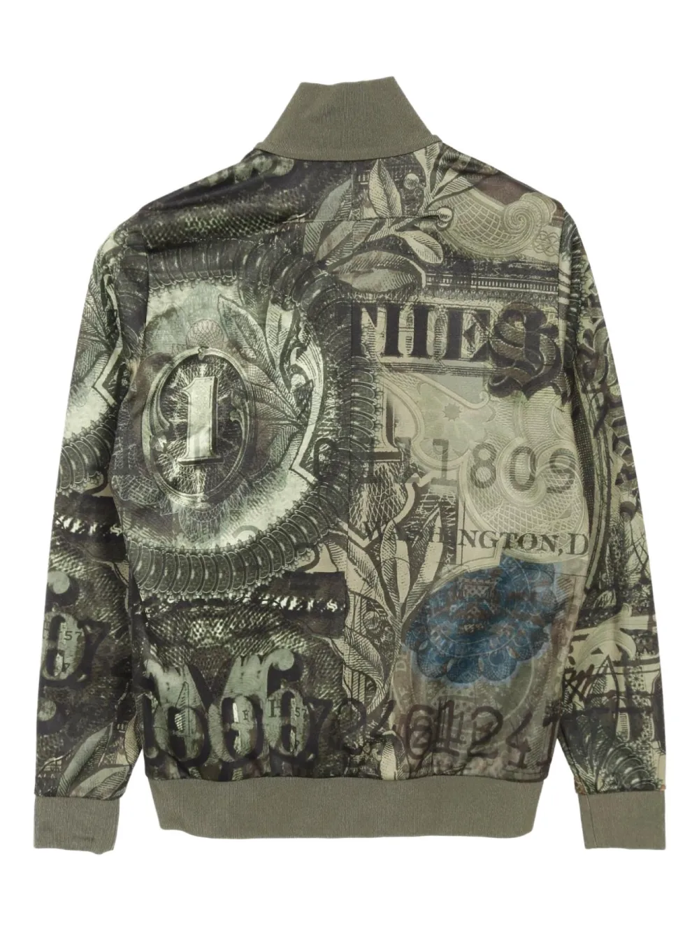 Pre-owned Givenchy 2010s Graphic-print Zipped Jacket In Green