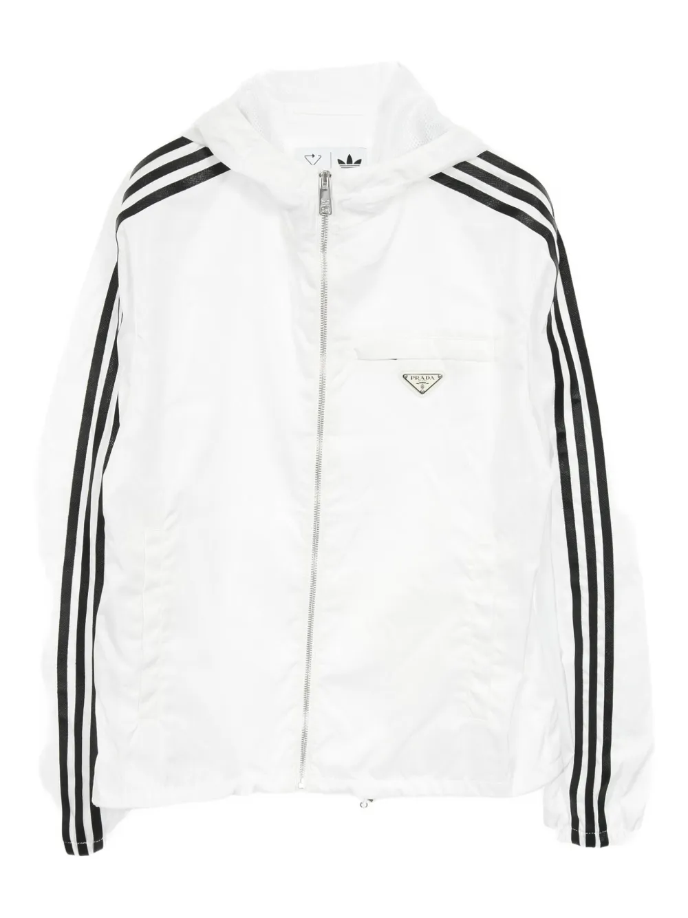 Prada Pre-Owned x Adidas 2010s Re-Nylon track jacket | White | Image 1