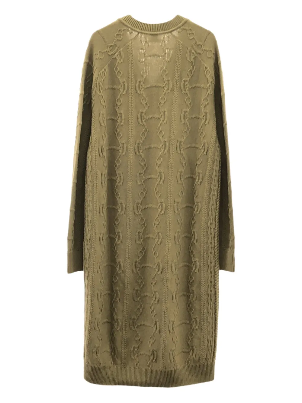 2010s cable-knit wool-cashmere dress