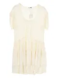 Miu Miu Pre-Owned 2010s tiered frill dress - Neutrals