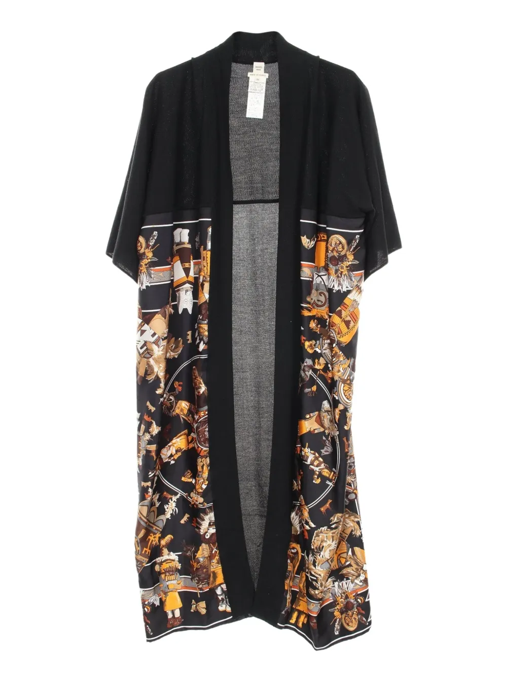 Hermès Pre-Owned 2010s silk panel cardigan | Black | Image 1