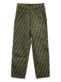 Fendi Pre-Owned 2000s monogram-pattern trousers - Brown