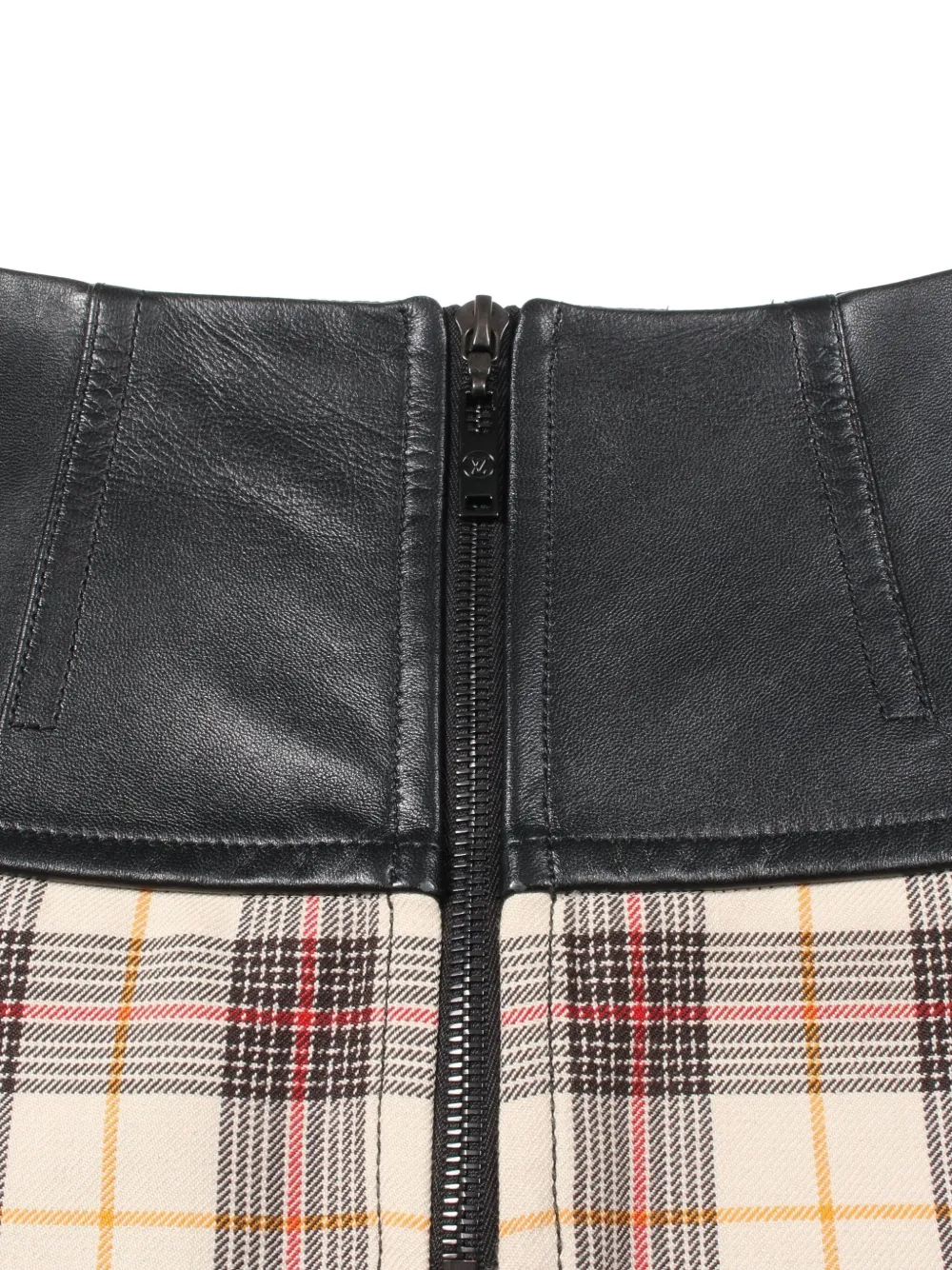 Pre-owned Louis Vuitton 2010s Checked Wool-blend Skirt In Neutral