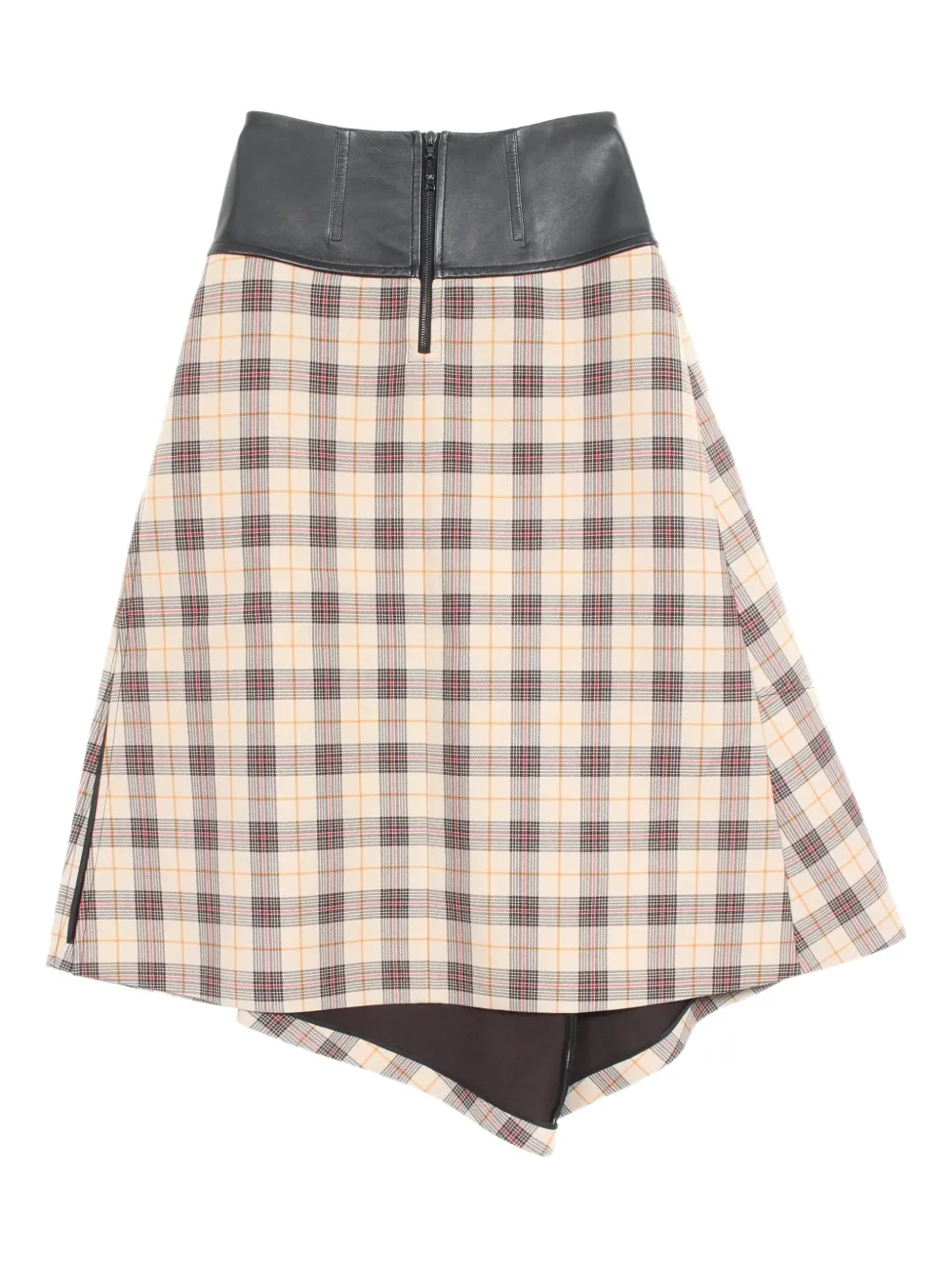 Louis Vuitton Pre-Owned 2010s geruite rok van wolblend - Beige