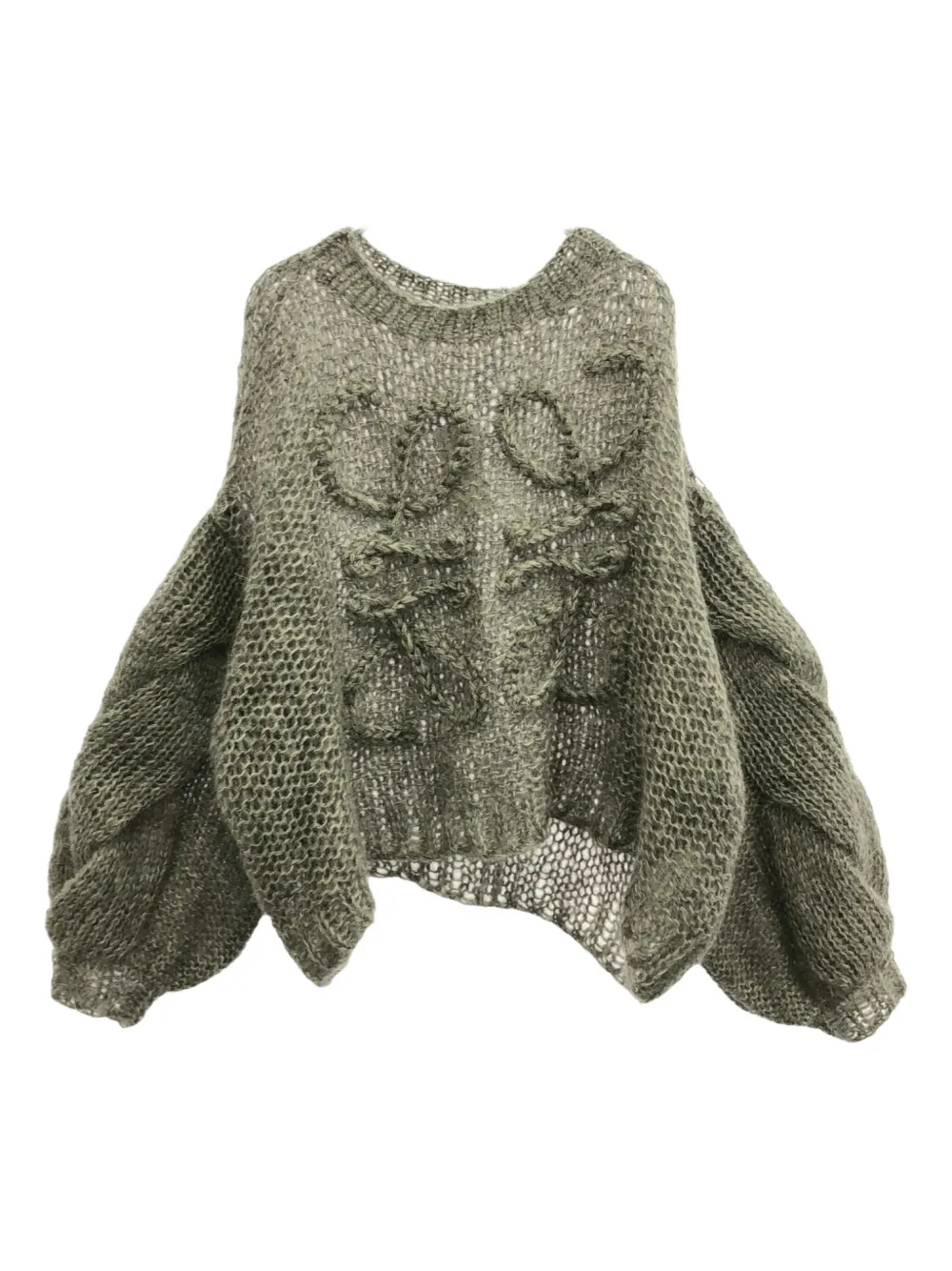 Pre-owned Loewe 2010s Anagram Sweater In Green