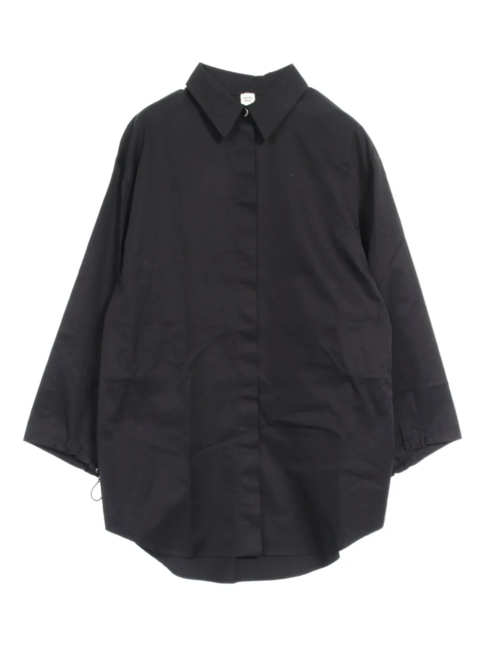 2010s drawstring cotton shirt