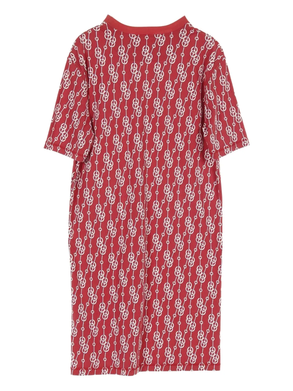 Hermès Pre-Owned Cliquetis jurk met kettingpatroon - Rood