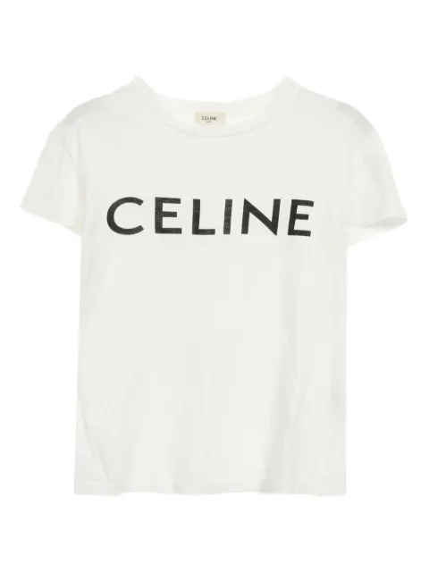 Céline Pre-Owned logo-print cotton t-shirt