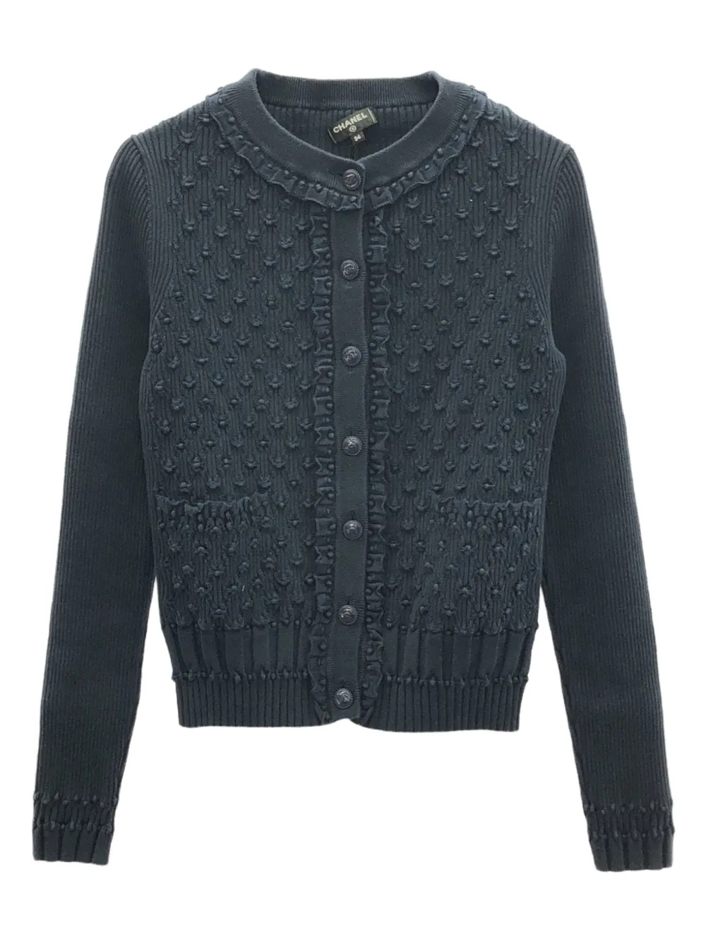 1986-1988 ribbed cotton cardigan