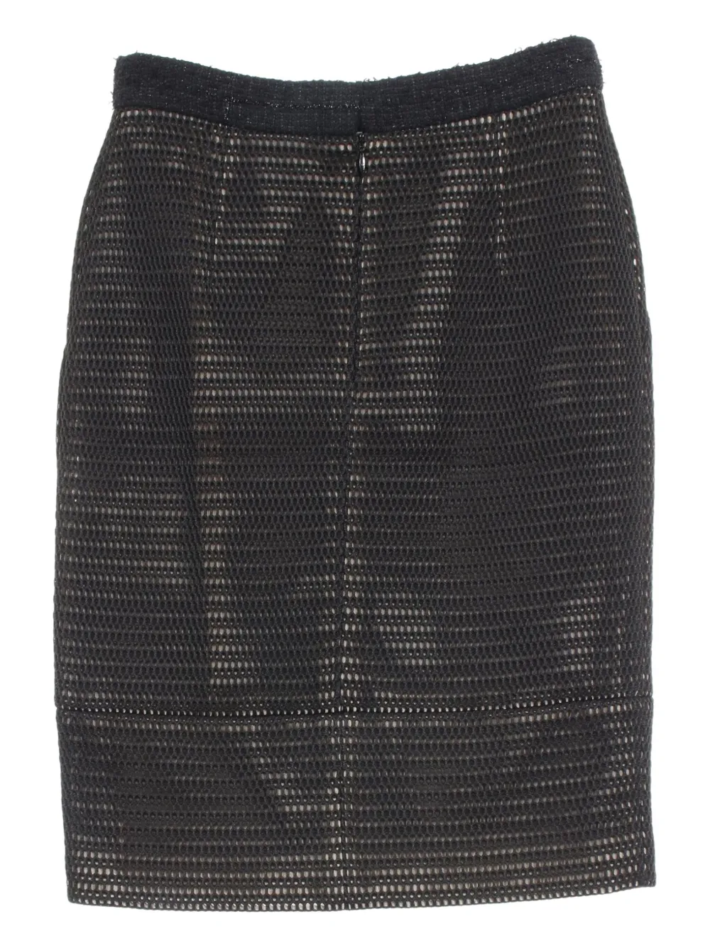 CHANEL Pre-Owned 1986-1988 tweed mantelpak - Zwart