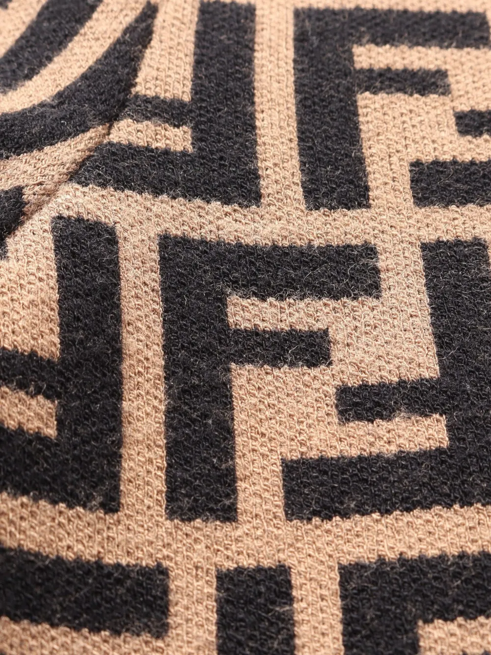 Pre-owned Fendi 2010s Zucca-knit Top In Brown
