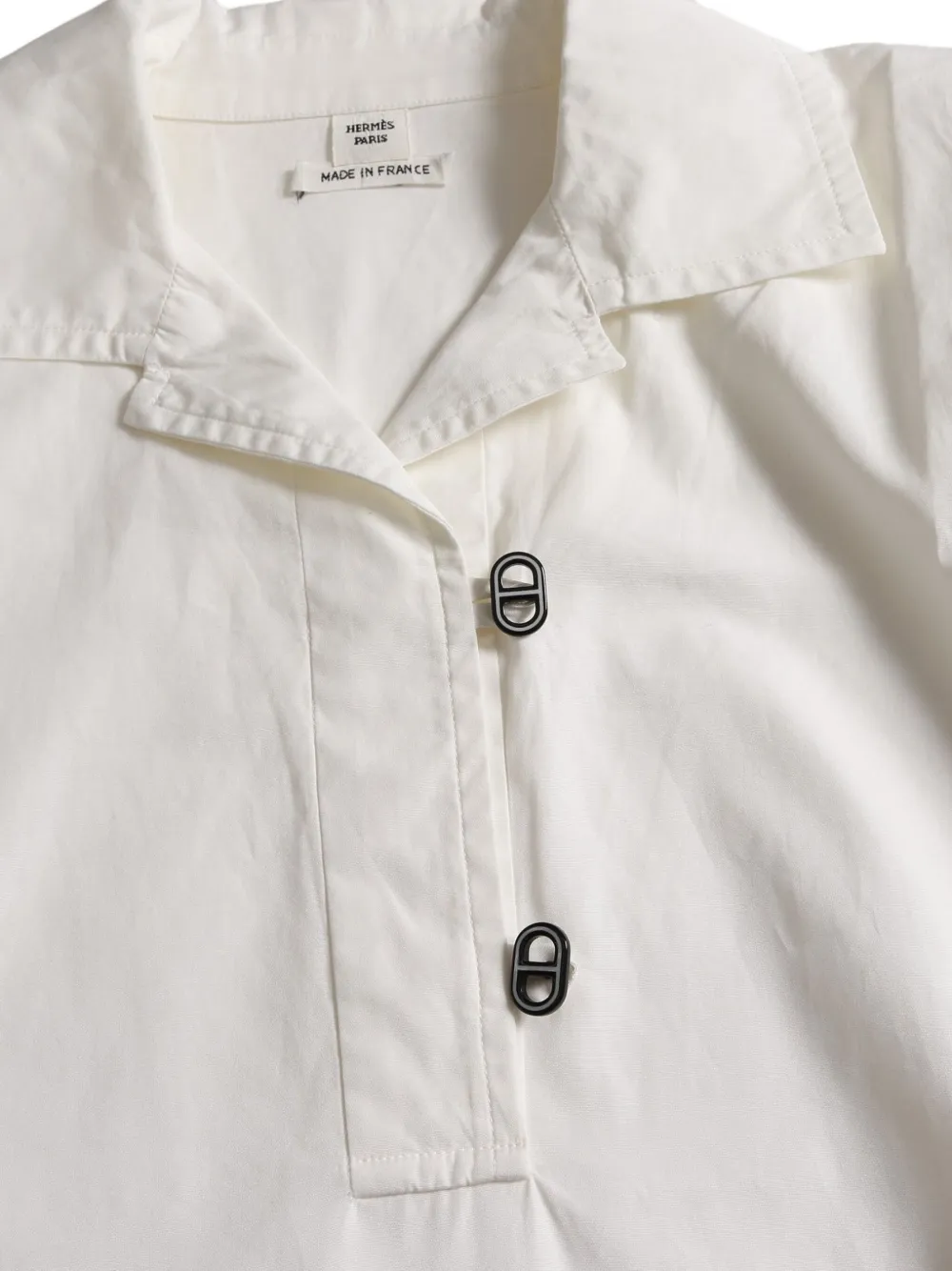 Pre-owned Hermes 2010s Chaîne D'ancre Shirt In White