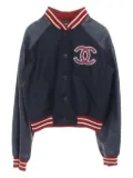CHANEL Pre-Owned 1986-1988 Coco Mark bomber jacket - Blue