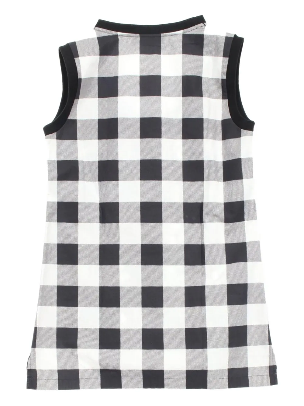 Pre-owned Dolce & Gabbana 2010s Floral-print Check-pattern Cotton Top In Black