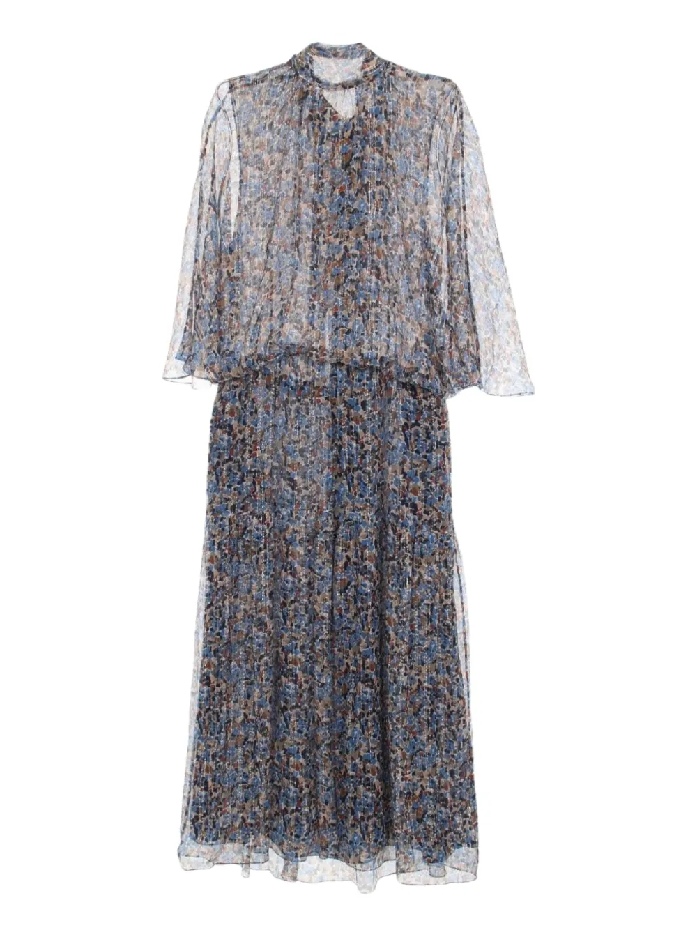 Céline Pre-Owned 2010 zijden blousejurk met bloemenprint - Zwart