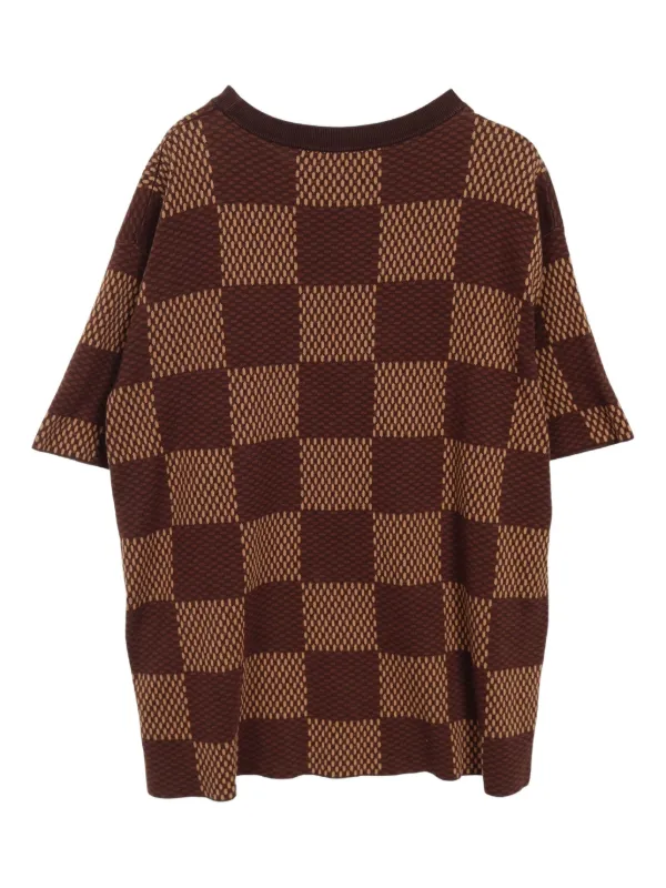 Louis Vuitton Pre-Owned 2010s Damier Ebène-pattern t-shirt Brown