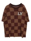 Louis Vuitton Pre-Owned 2010s Damier Ebène-pattern t-shirt - Brown