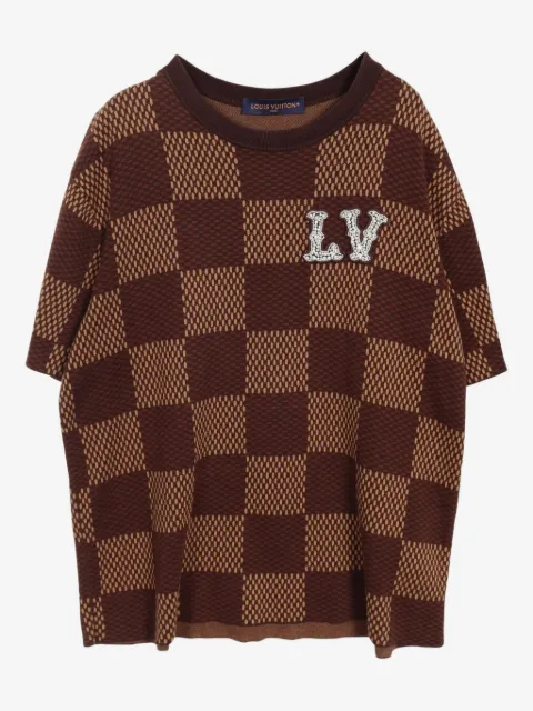Louis Vuitton Pre-Owned t-shirt à motif Damier Ebène (années 2010)