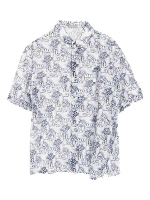 Christian Dior Pre-Owned x Kenny Scharf 2010s tiger-print shirt