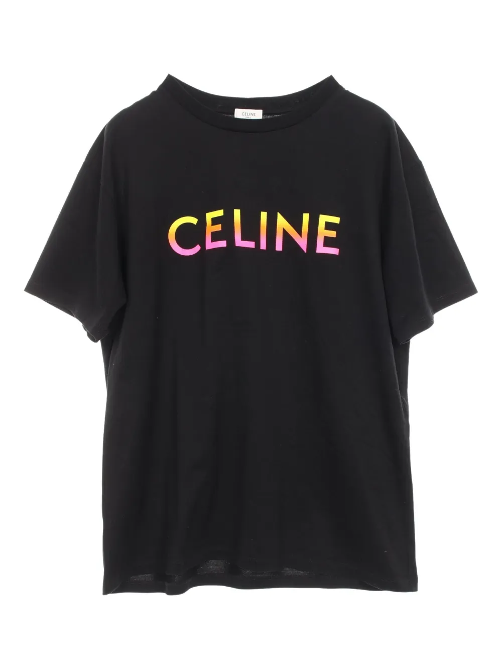 Céline Pre-Owned 2010s gradient-logo t-shirt | Black | Image 1