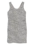 CHANEL Pre-Owned 1986-1988 tweed sequin dress - White
