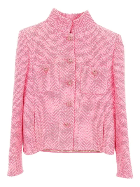 CHANEL Pre-Owned 1986-1988 button-fastening tweed jacket
