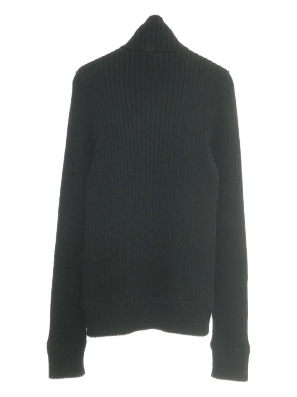 Pre-owned Dolce & Gabbana 2010s Zip-up Ribbed Cardigan In Black