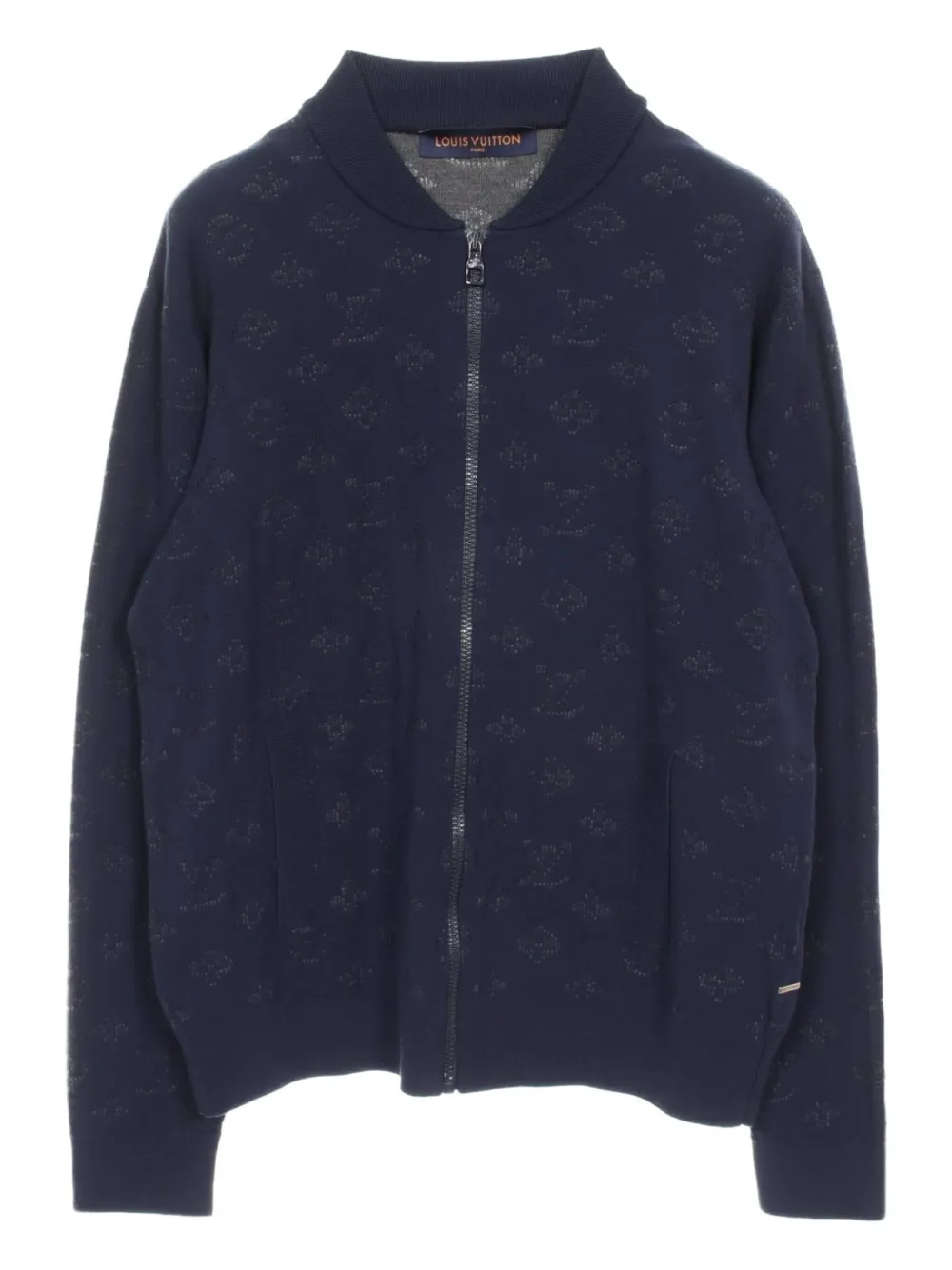 2010s monogram knitted bomber jacket