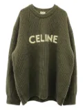 Celine Pre-Owned 2010s knitted lambskin sweater - Green