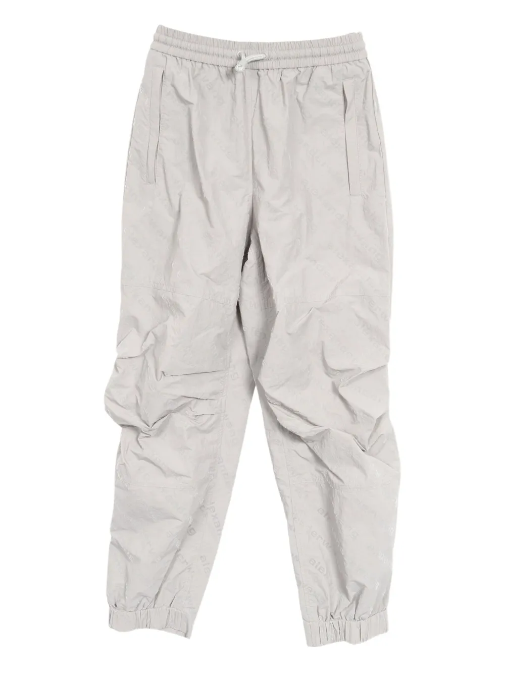 Pre-owned Alexander Wang 2010s Logo-flocked Trousers In Gray