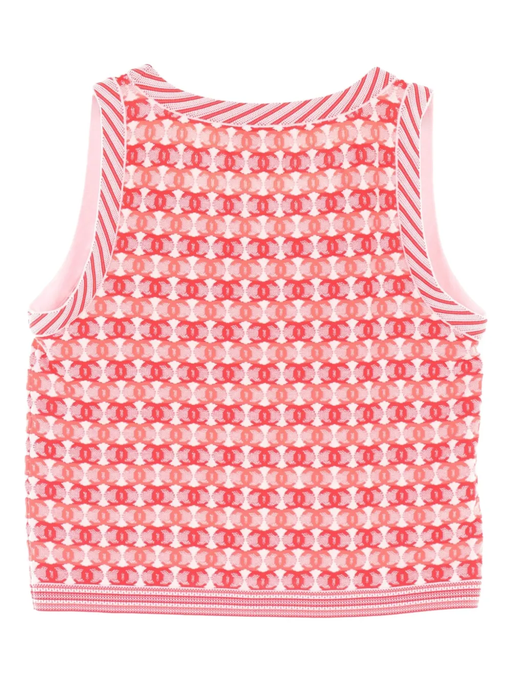 Pre-owned Chanel 1986-1988 Coco Mark-pattern Tank Top In Red