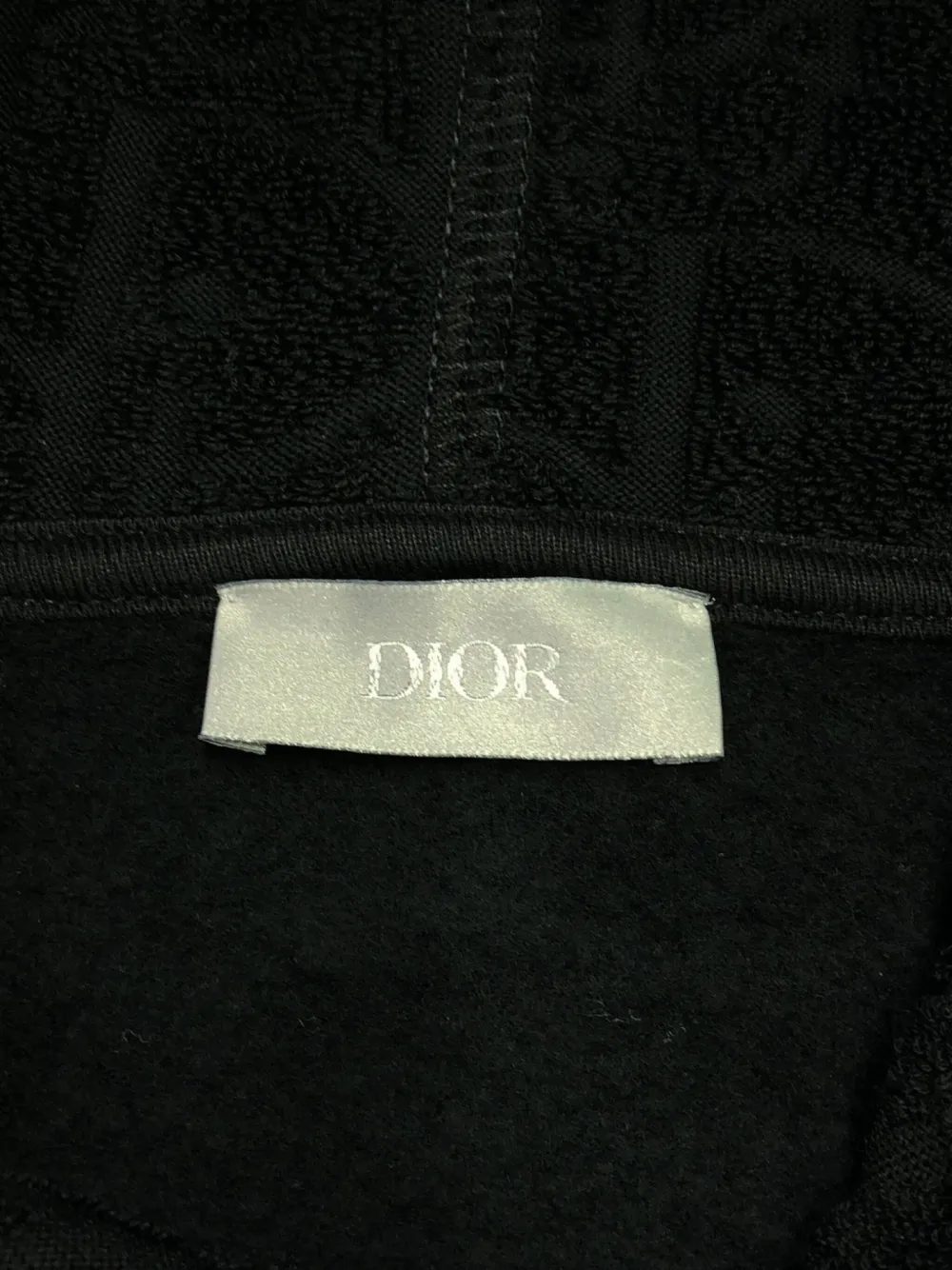 Pre-owned Dior 2010s Cotton Jacquard Hoodie In Black