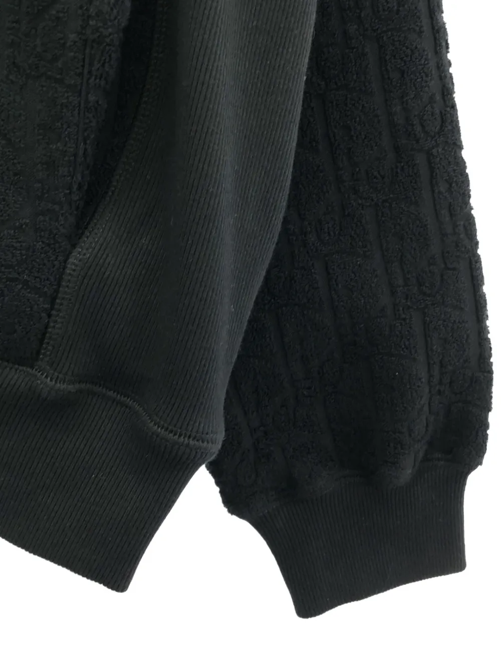 Pre-owned Dior 2010s Cotton Jacquard Hoodie In Black