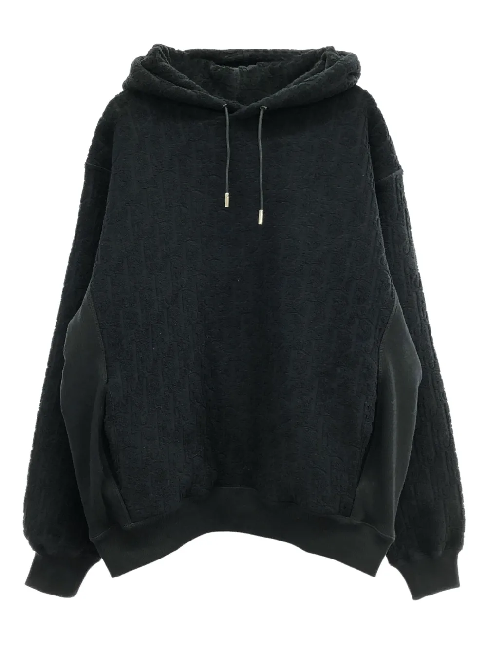 Pre-owned Dior 2010s Cotton Jacquard Hoodie In Black