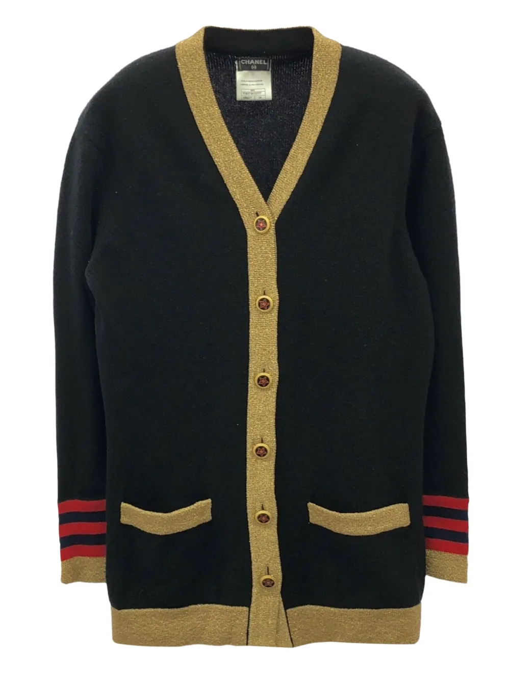 Pre-owned Chanel 2010s Cashmere Cardigan In Black
