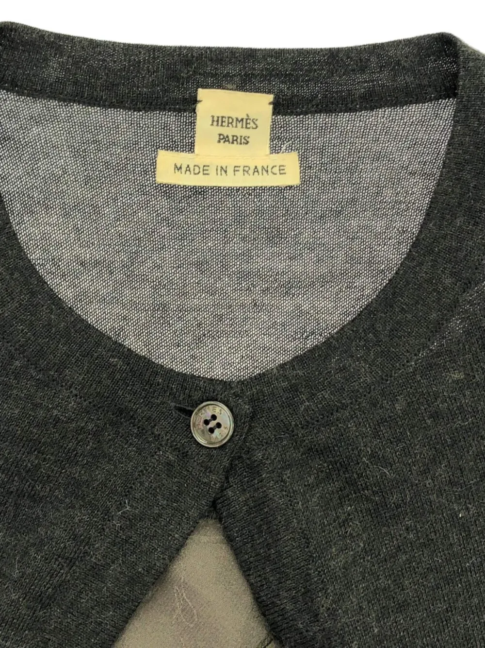 Pre-owned Hermes 2010s Cashmere Cardigan In Gray