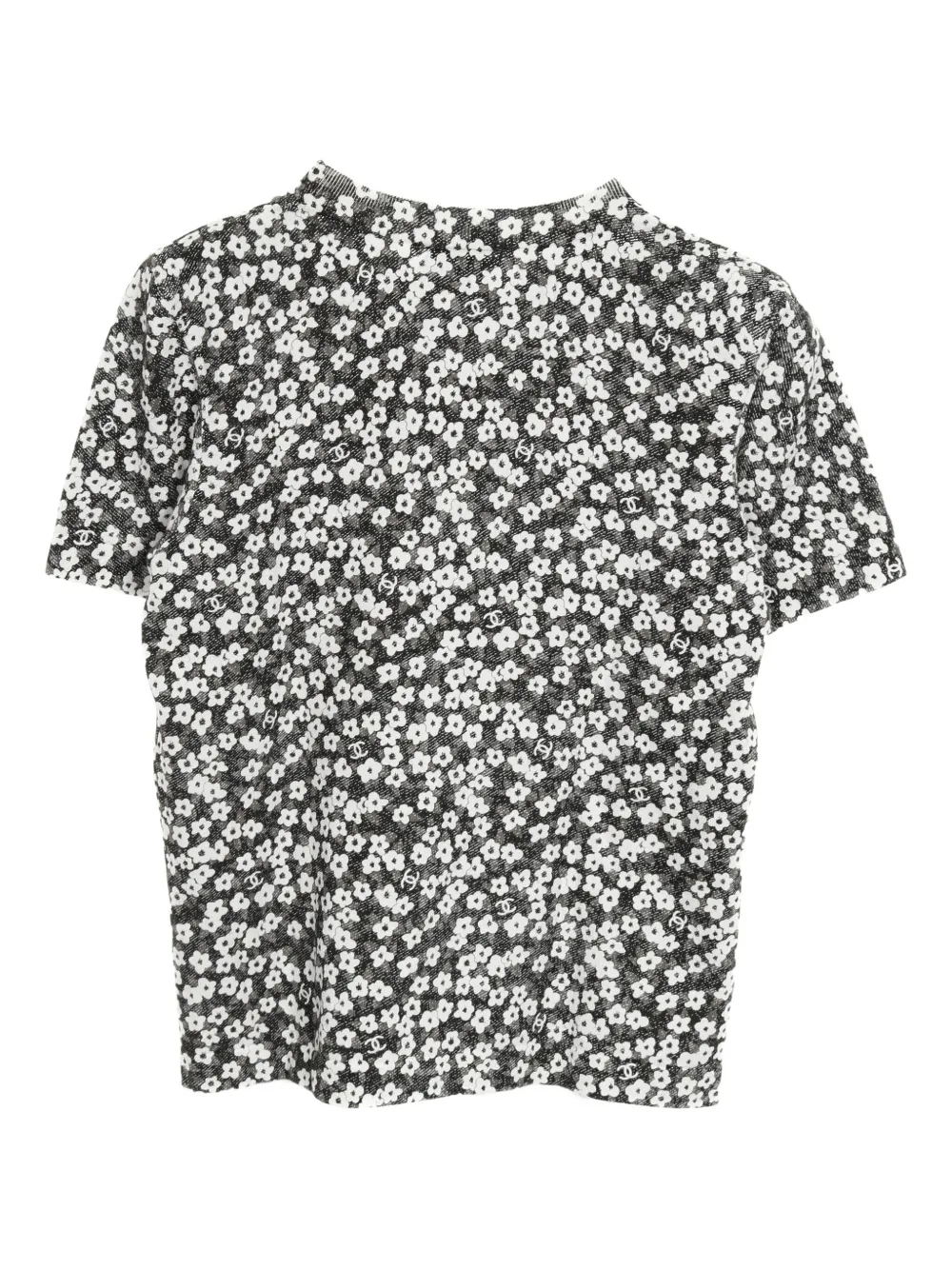 CHANEL Pre-Owned 1986-1988 floral-pattern cotton t-shirt | Image 2